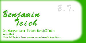 benjamin teich business card